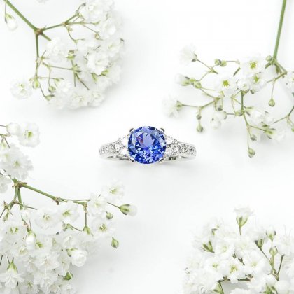 Diamond Tanzanite Ring, ROSH, jewellers, bespoke, ring, dress ring