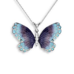 Nicole Barr Silver Butterfly Necklace